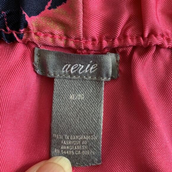 Aerie silky shorts pink floral print sz xl - Picture 3 of 5